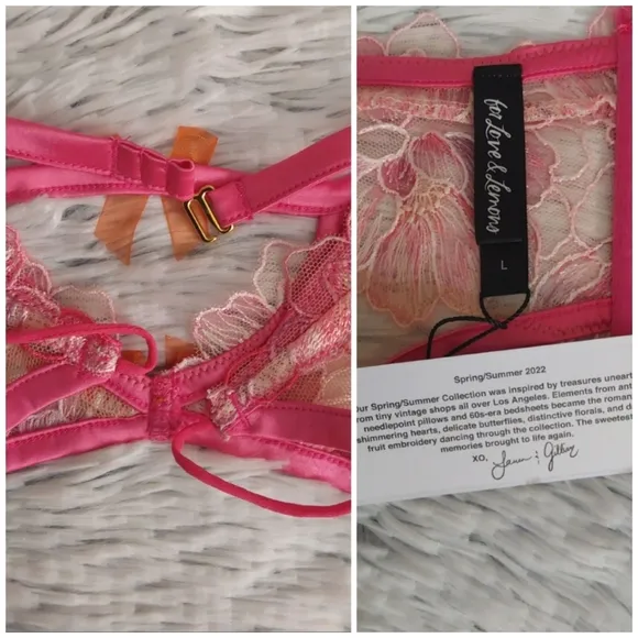 🌺 For Love and Lemons Hibiscus Embroidery Garter Belt 🌺
