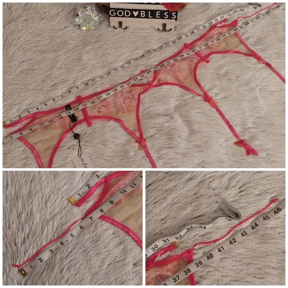 🌺 For Love and Lemons Hibiscus Embroidery Garter Belt 🌺