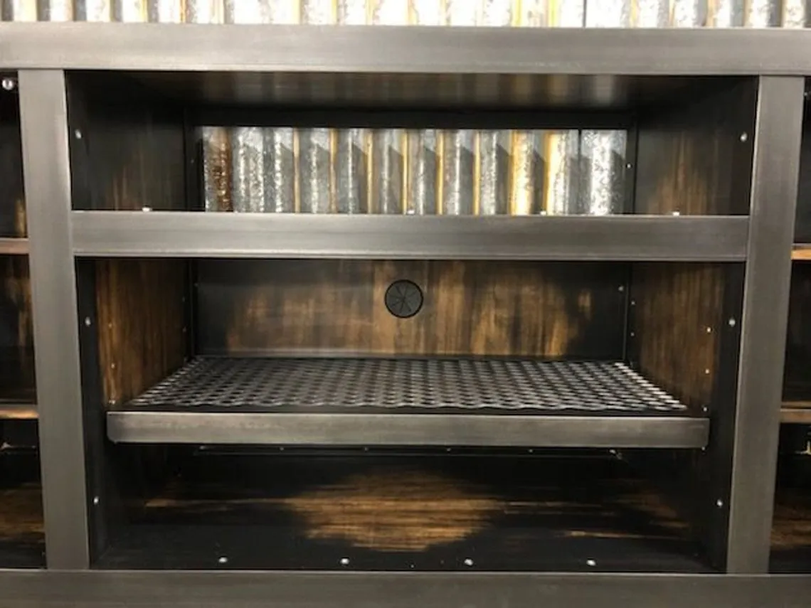 #013CD - Vintage Industrial Entertainment Center