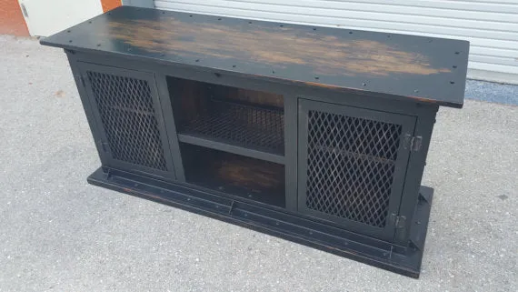 #052 - Industrial Media Console Cabinet "Ashmore"