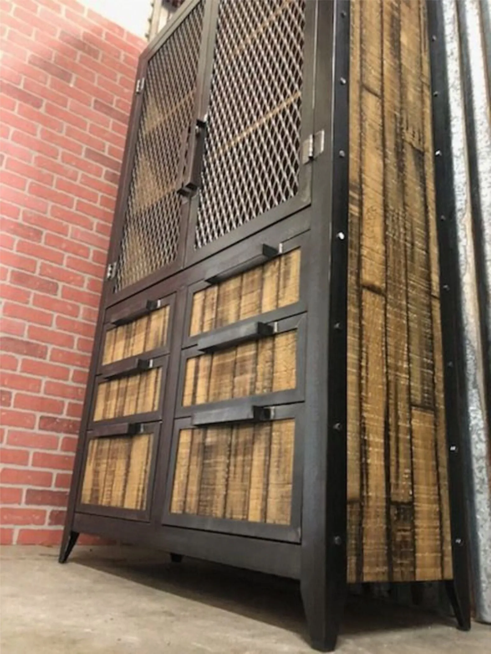 #062R • Rustic Industrial Office Locker with Reclaimed Wood