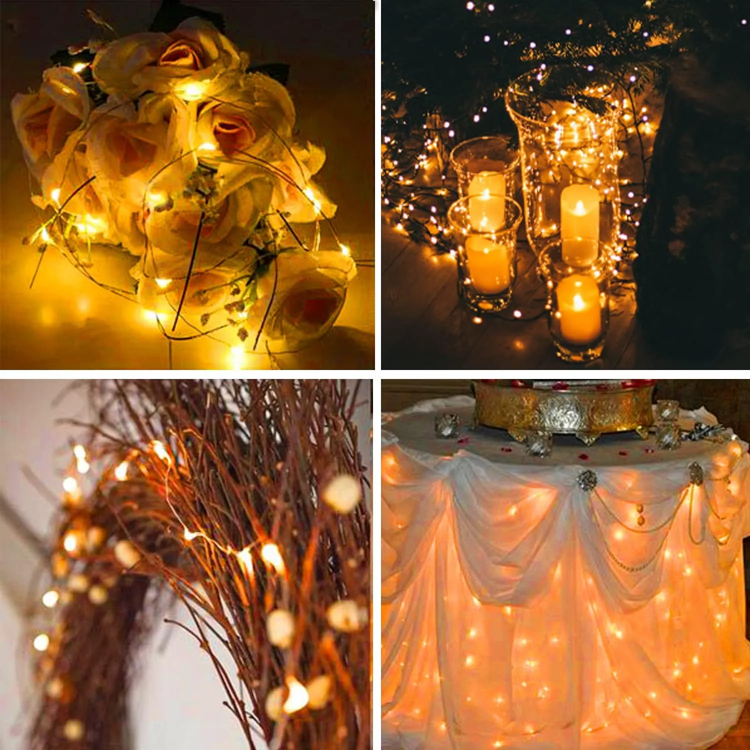 12 Pack Battery Operated Fairy String Lights 7 Feet 20 Led Waterproof DIY Party Wedding Patio Christmas