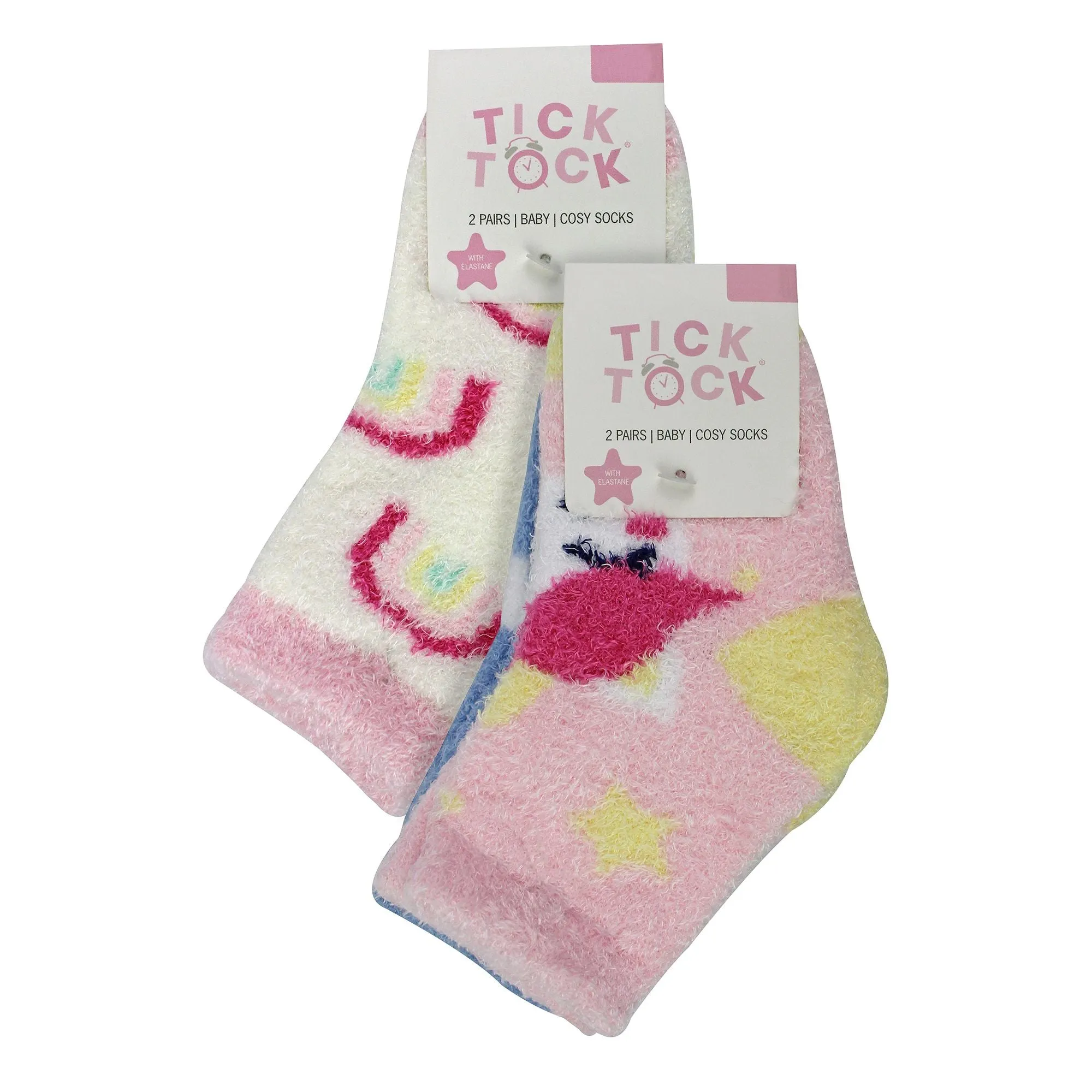 4 Pack Baby Girls Cosy Patterned Socks