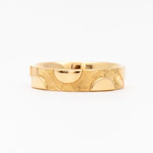 5.5 mm Golden Sun Full Eternity Pattern Wedding Band