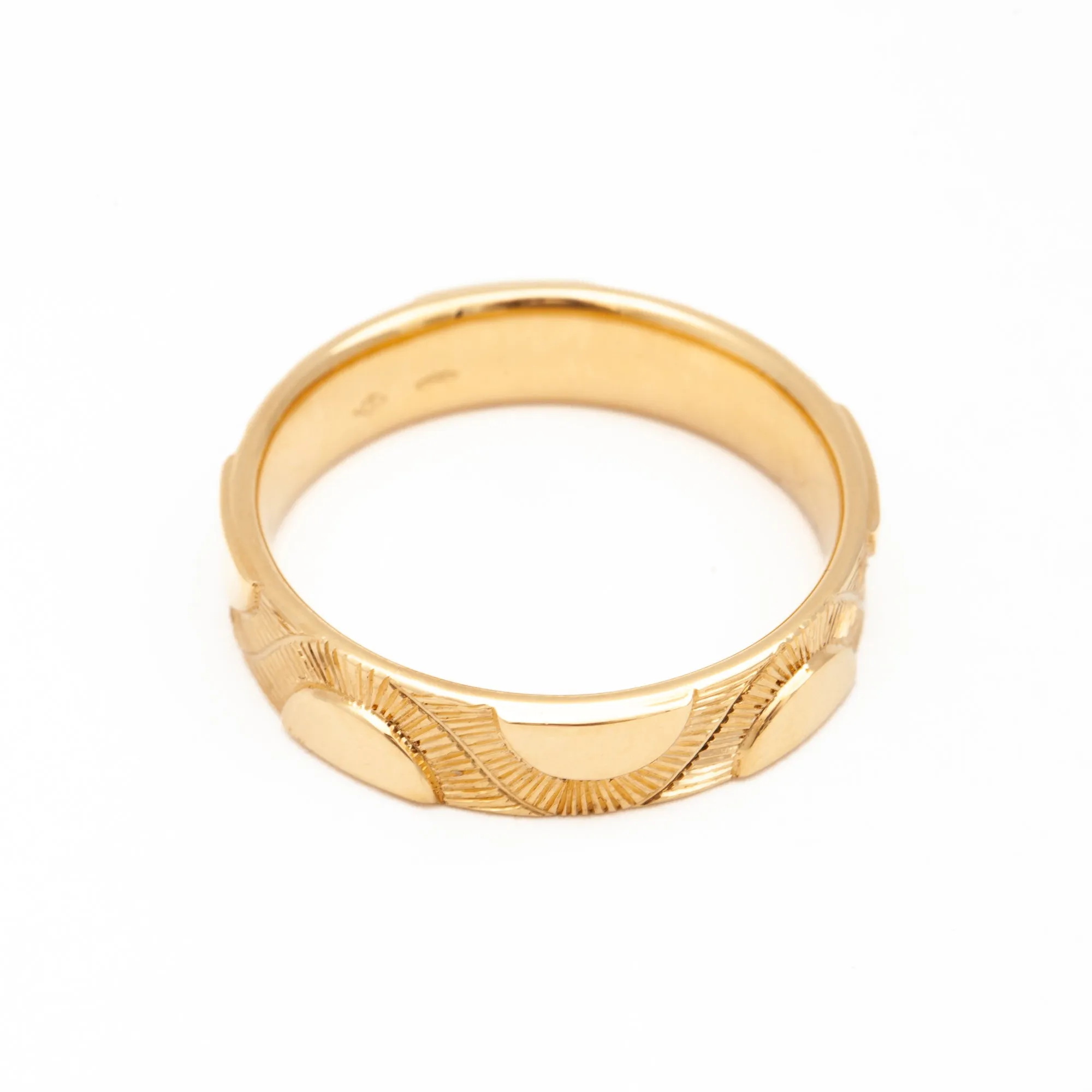 5.5 mm Golden Sun Full Eternity Pattern Wedding Band