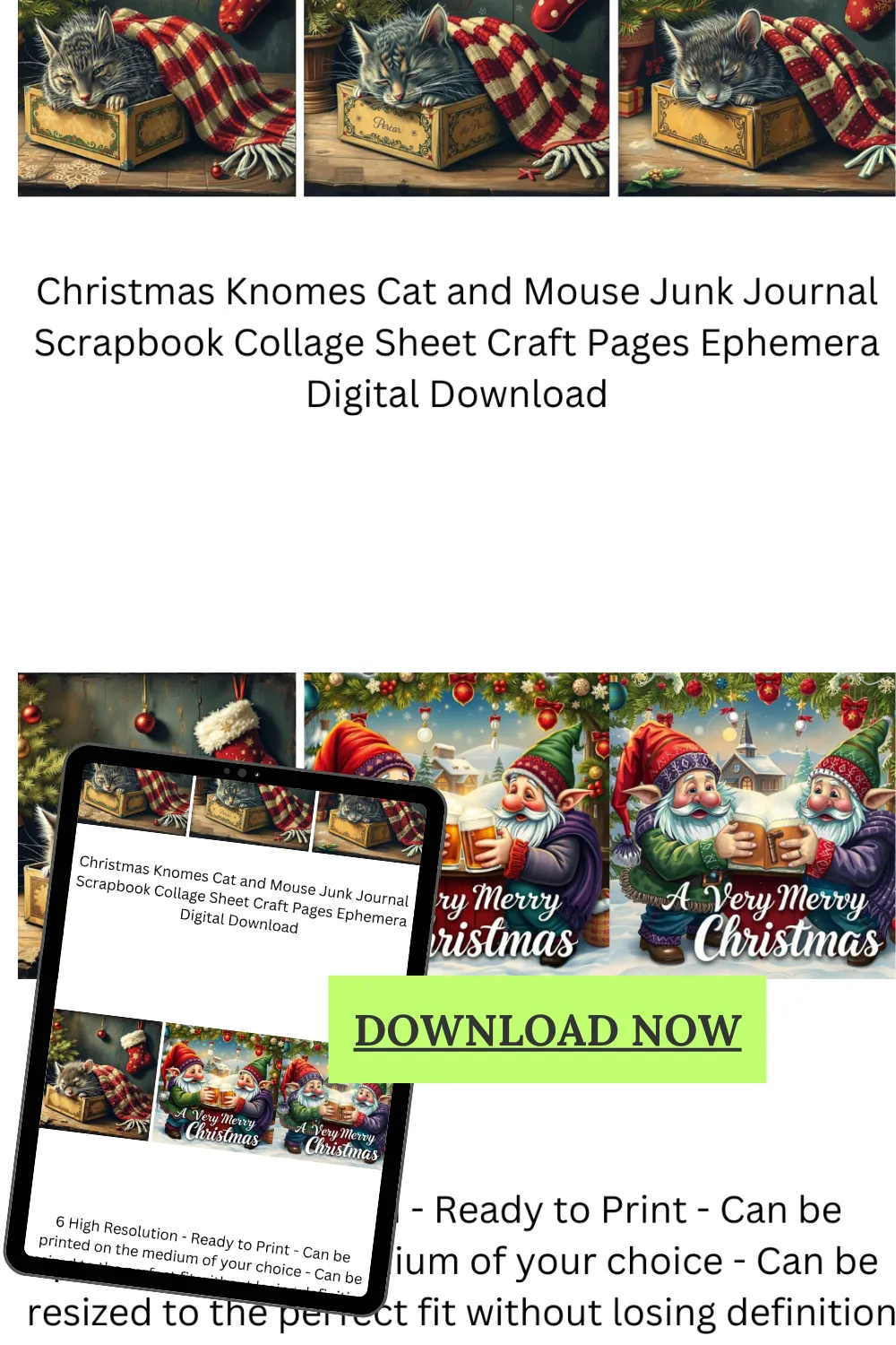 A Few Sleeps Left Before Christmas Gnome Art AI Created One of a Kind Digital Download Canvas Poster Wall Art Printable DIY Craft Supply