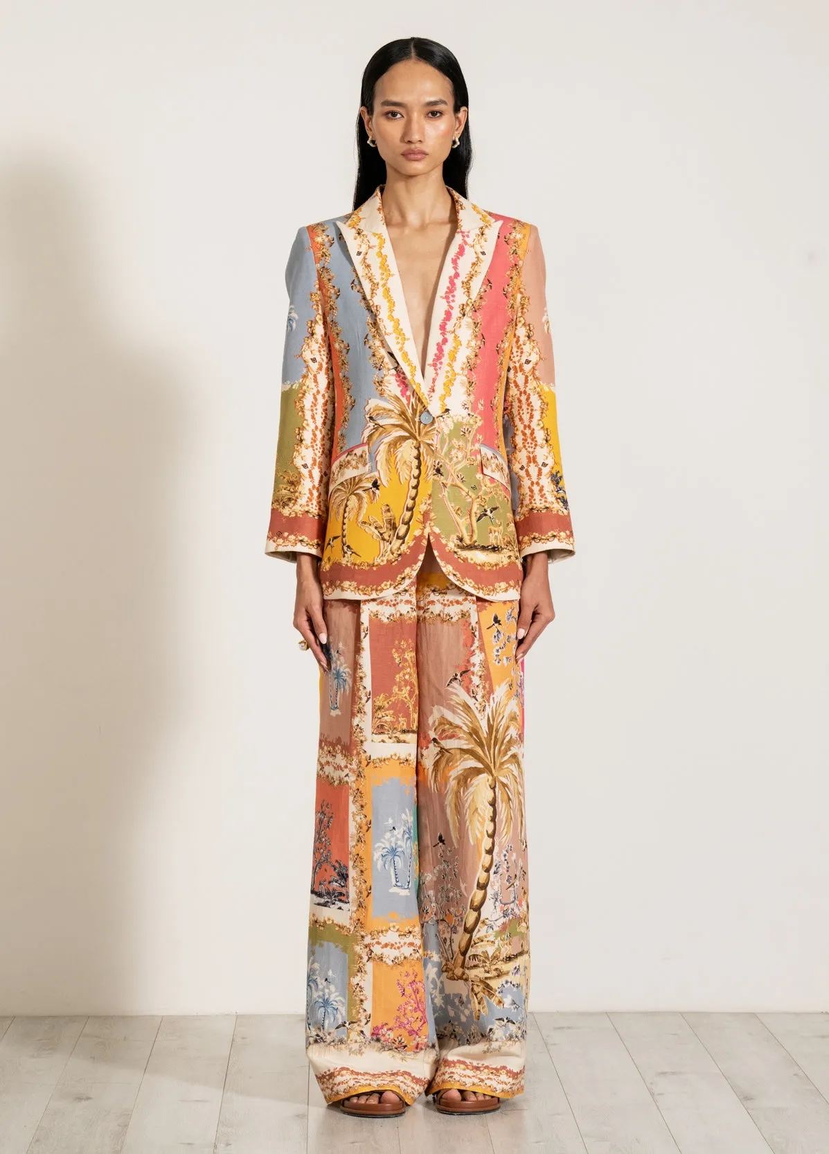 Amara multicolor collar jacket and pants