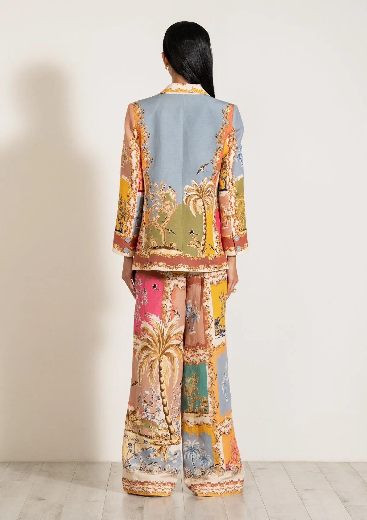 Amara multicolor collar jacket and pants