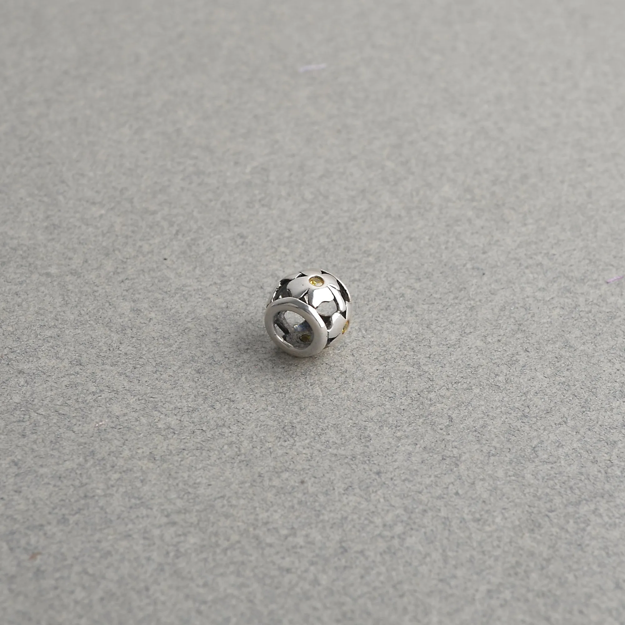 B Charm Flower Jeweled