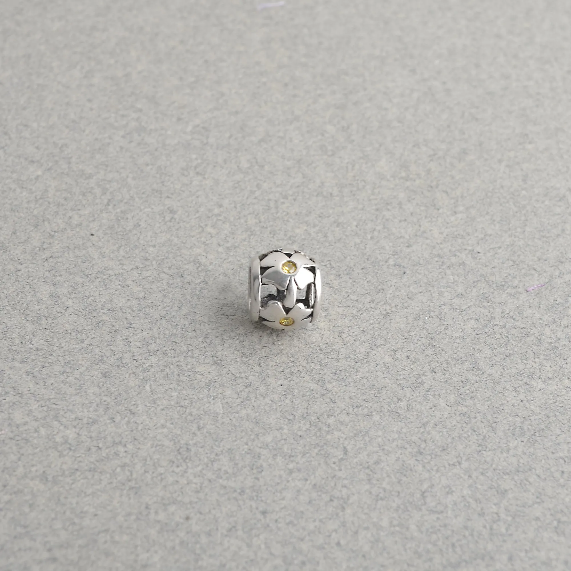 B Charm Flower Jeweled