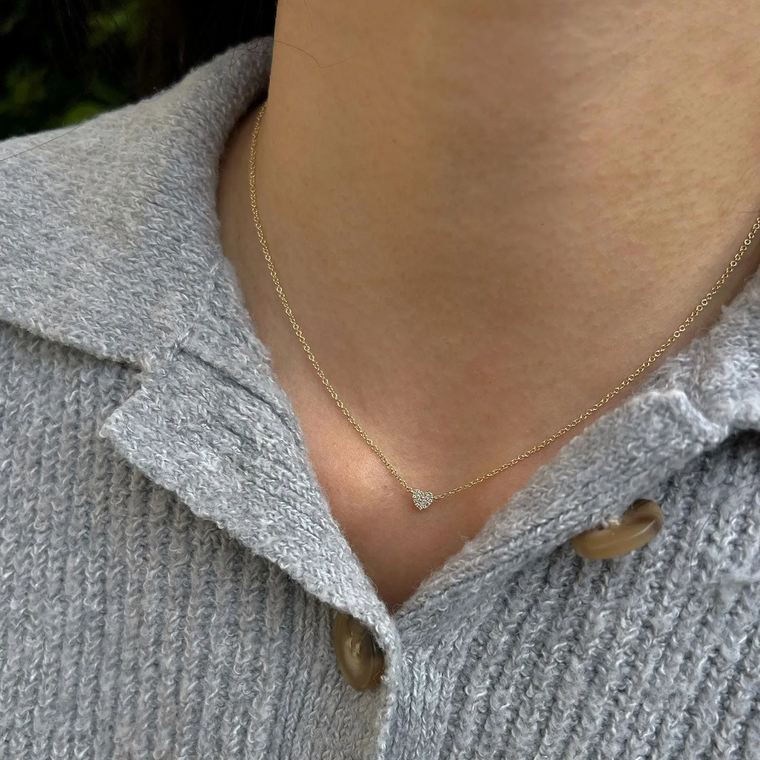 Baby Diamond Heart Necklace