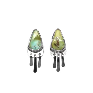 Baby Fringe Studs - Sonoran Gold Turquoise #1