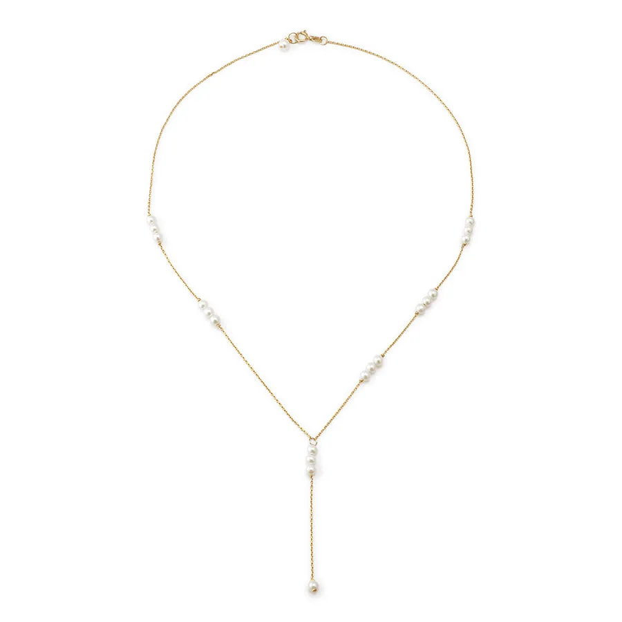 Baby Pearl Lariat Necklace