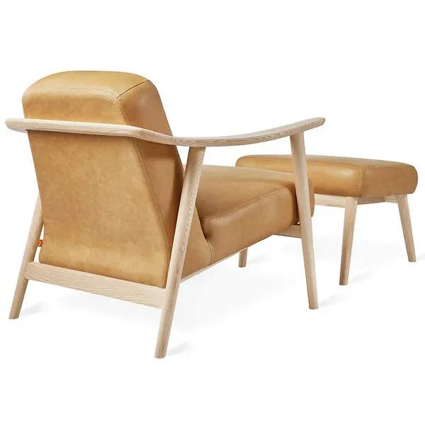 Baltic Leather Chair with Ottoman by Gus Modern