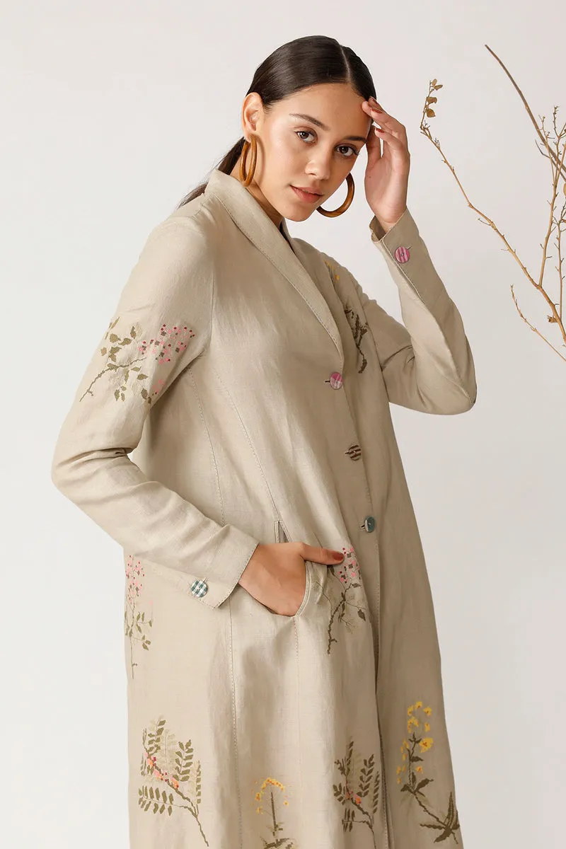 Beige Holly Embroidered Jacket