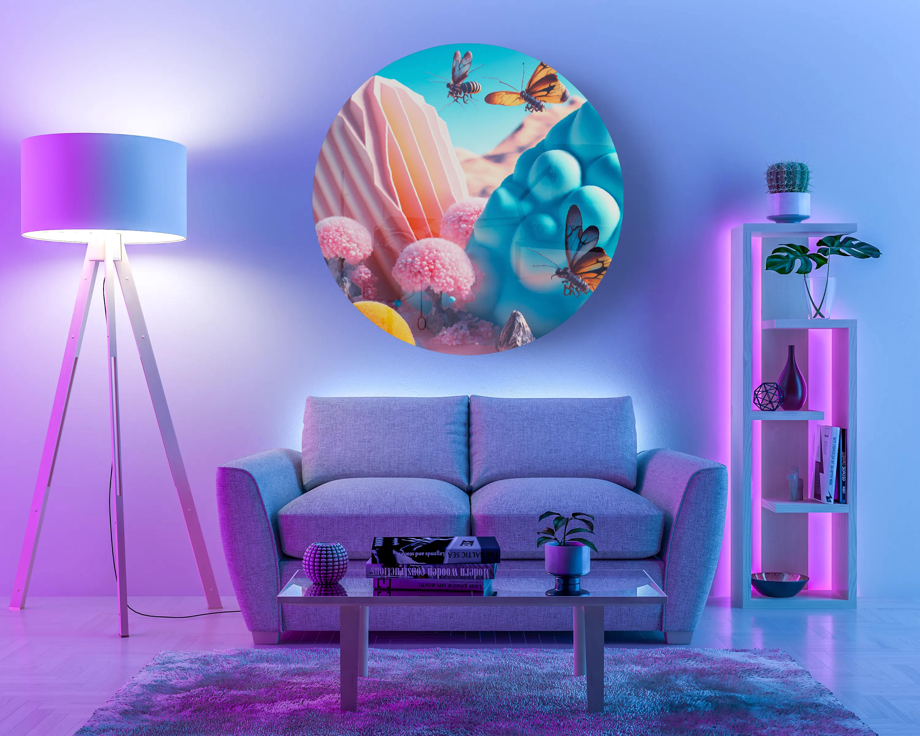 Birds and Bees Immersive Crystal Acrylic Glass