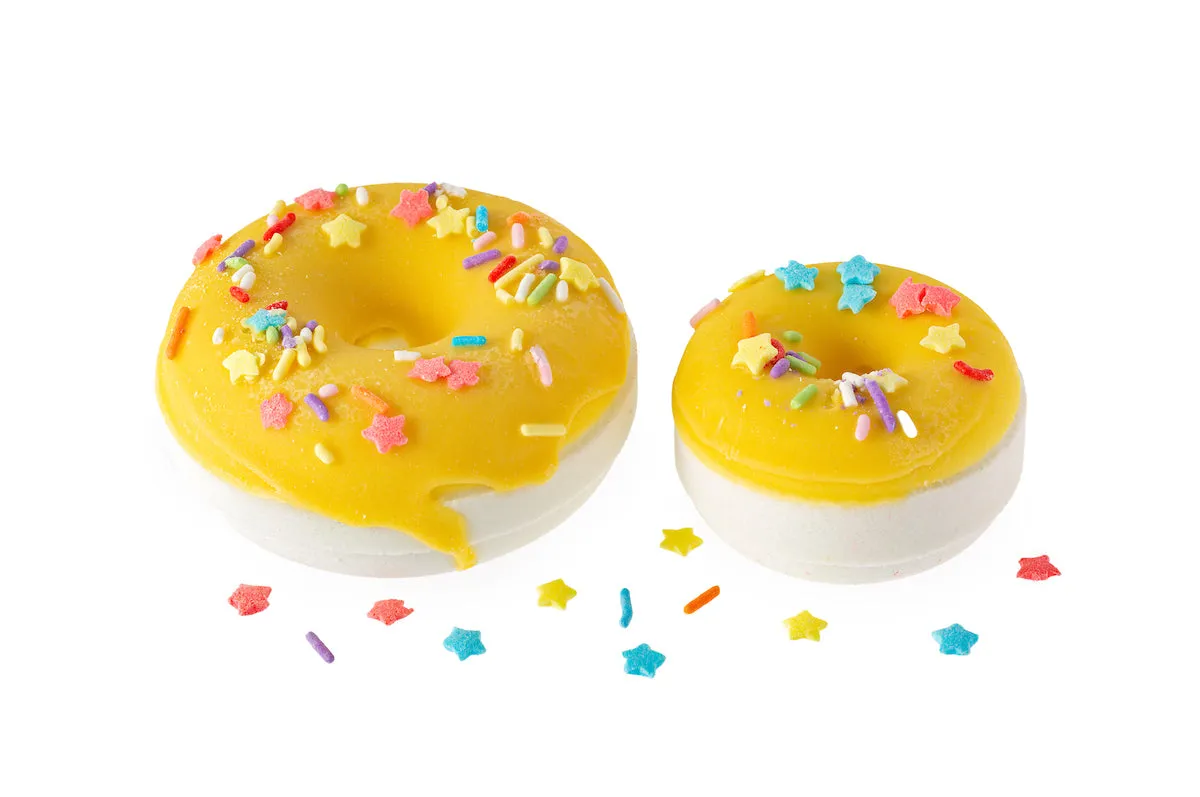 Birthday Confetti Donut Bath Bomb Natural & Moisturizing Bath Soak