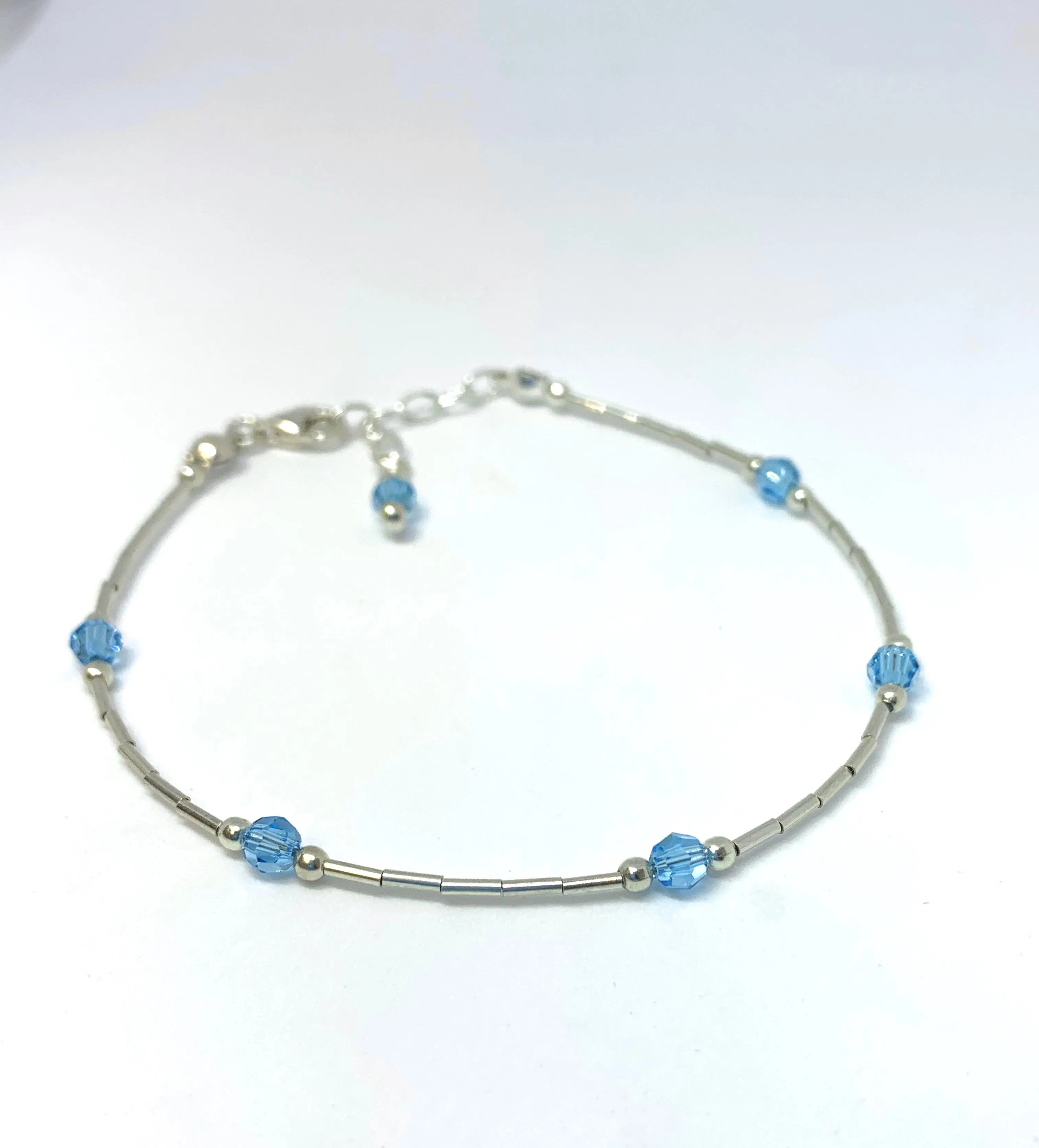Birthstone Liquid Silver Bracelet