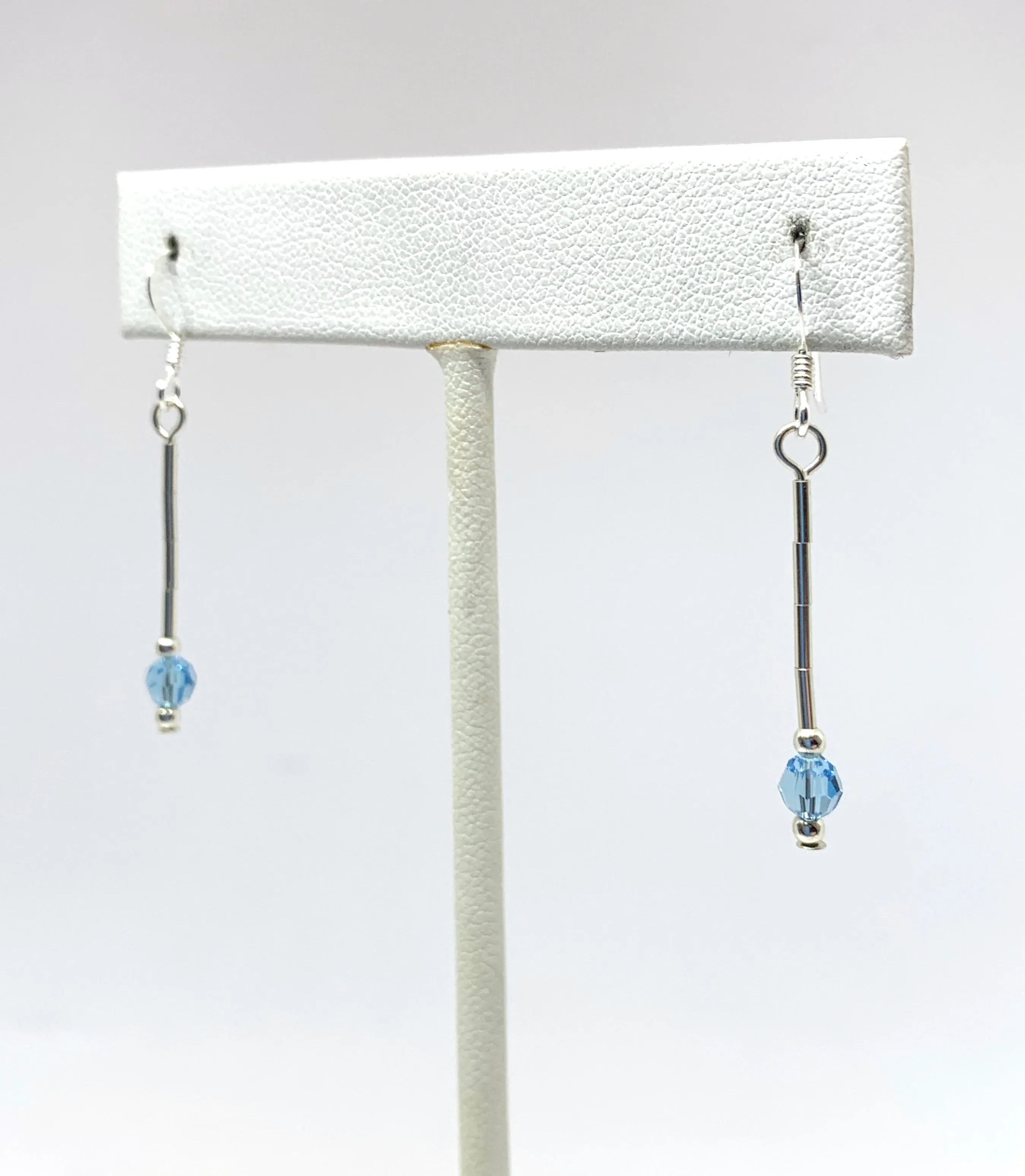 Birthstone Liquid Silver Earrings