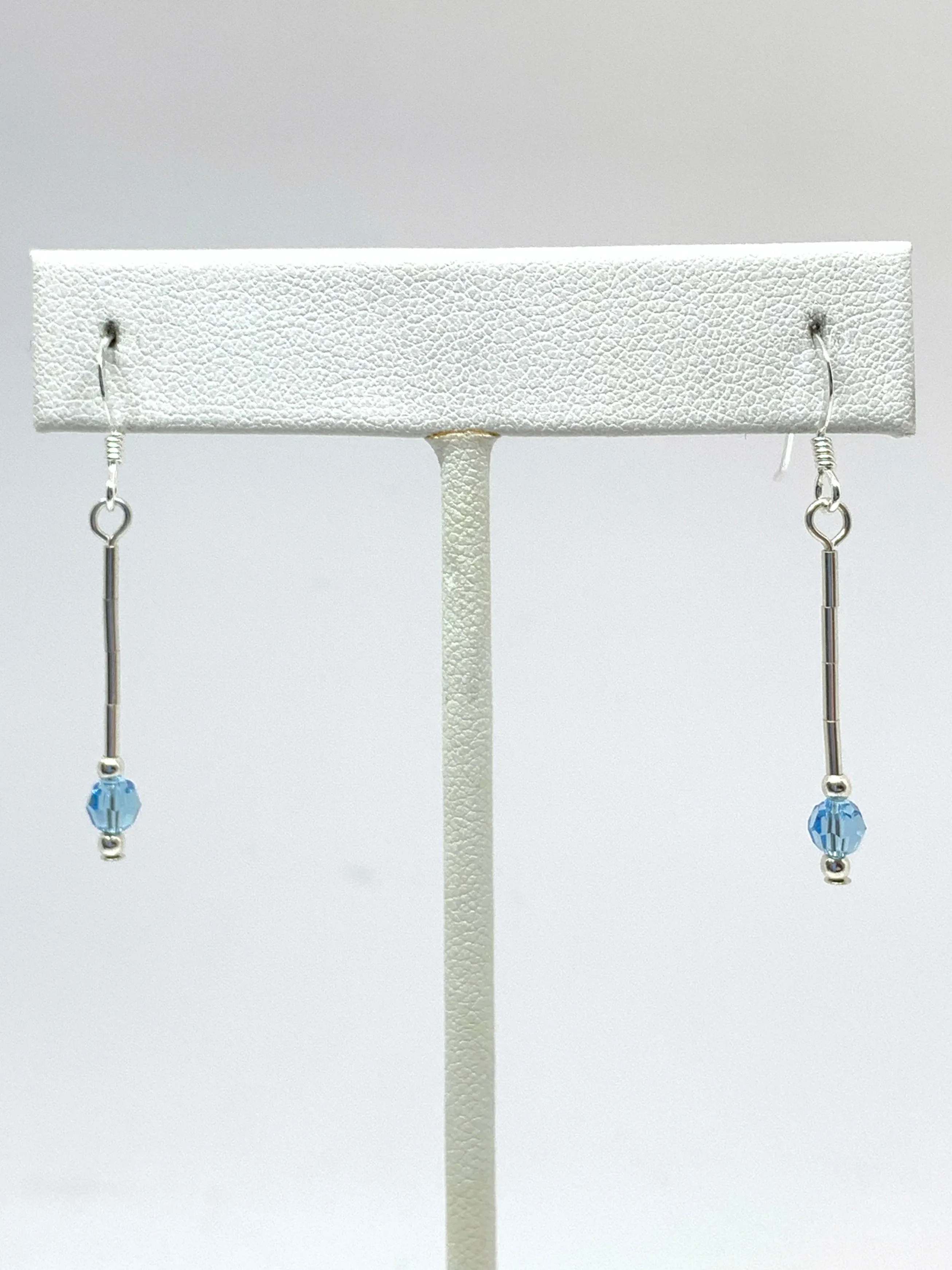Birthstone Liquid Silver Earrings