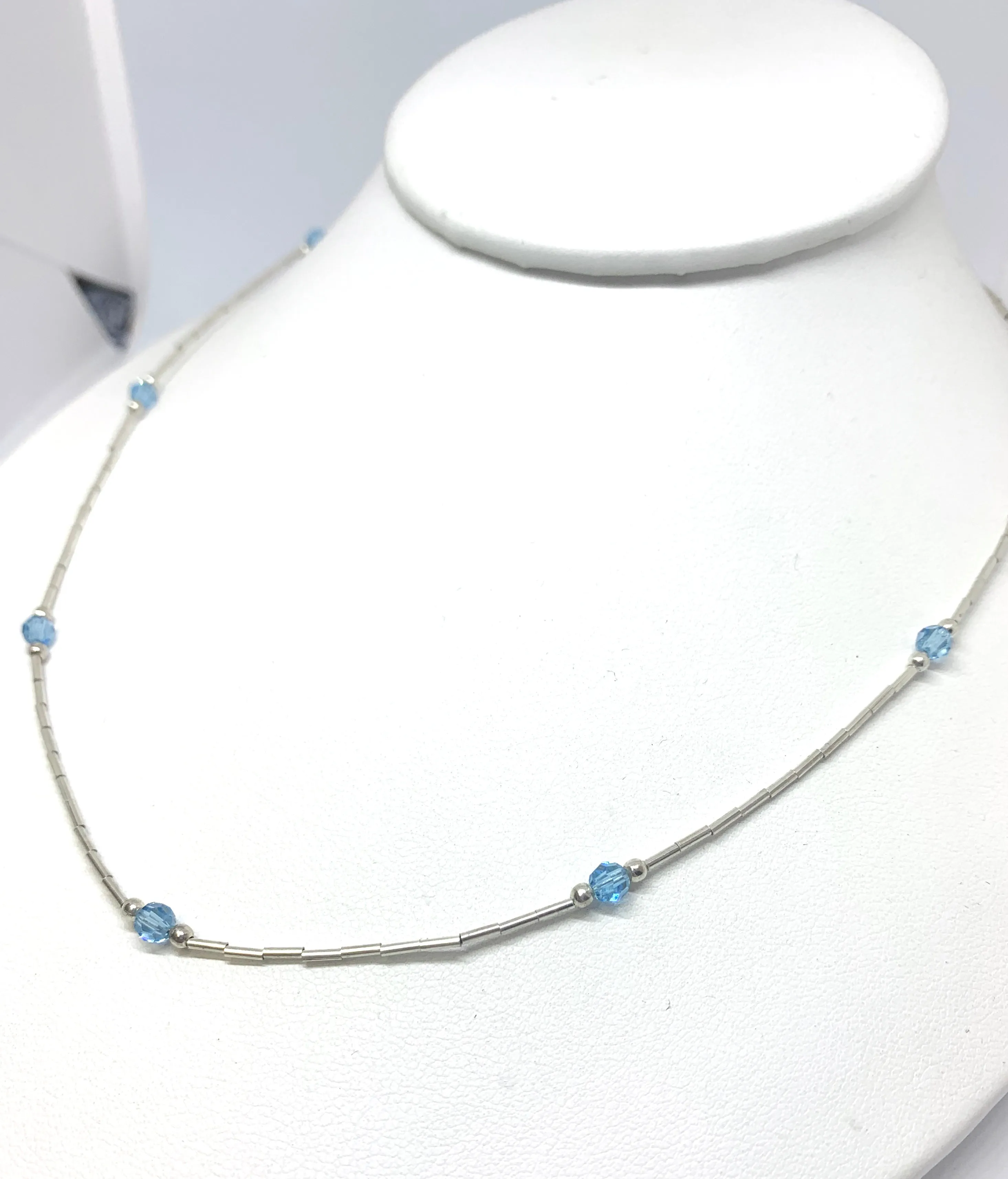 Birthstone Liquid Silver Necklace