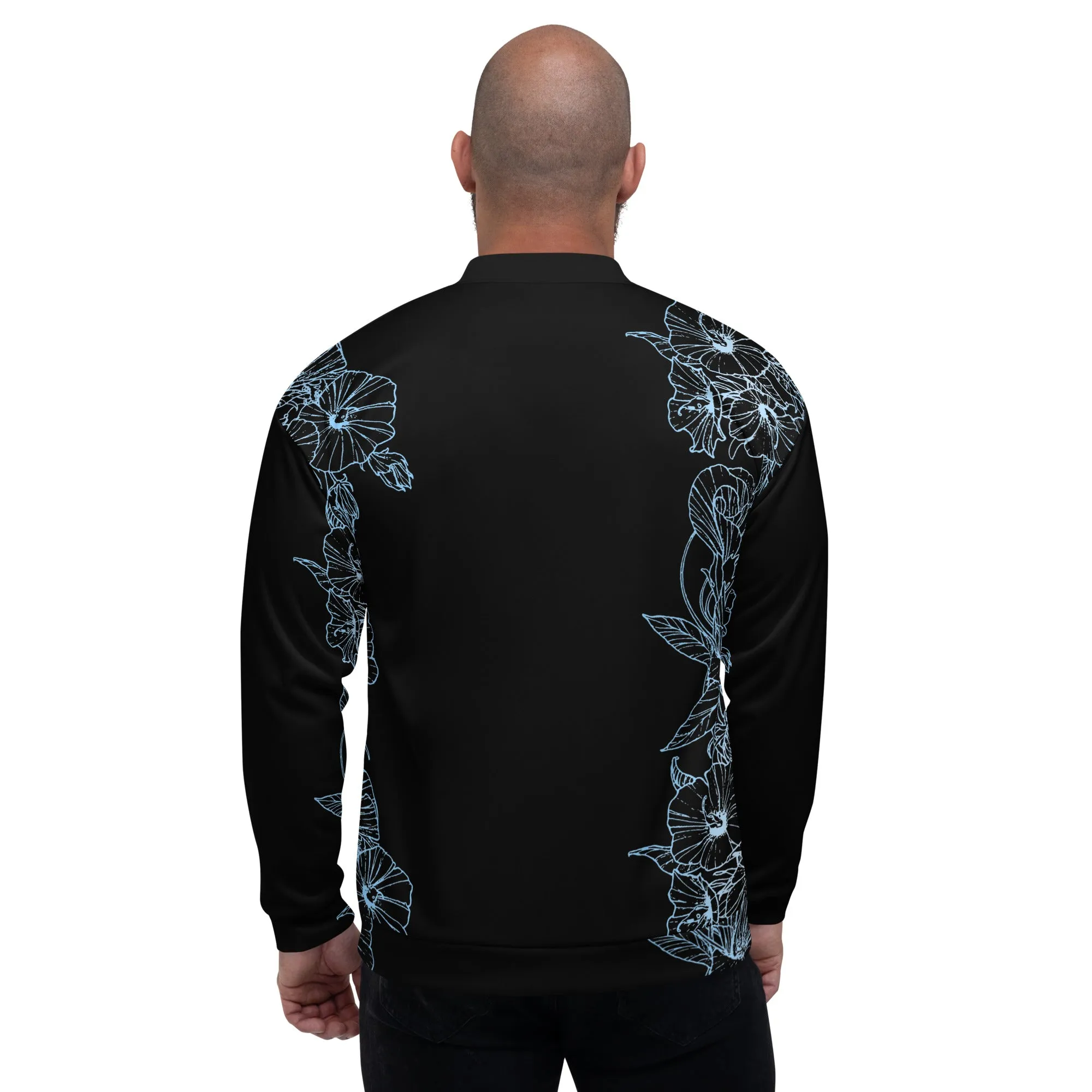 Blue Hibiscus Unisex Bomber Jacket