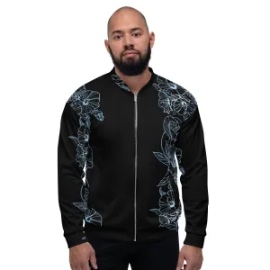 Blue Hibiscus Unisex Bomber Jacket