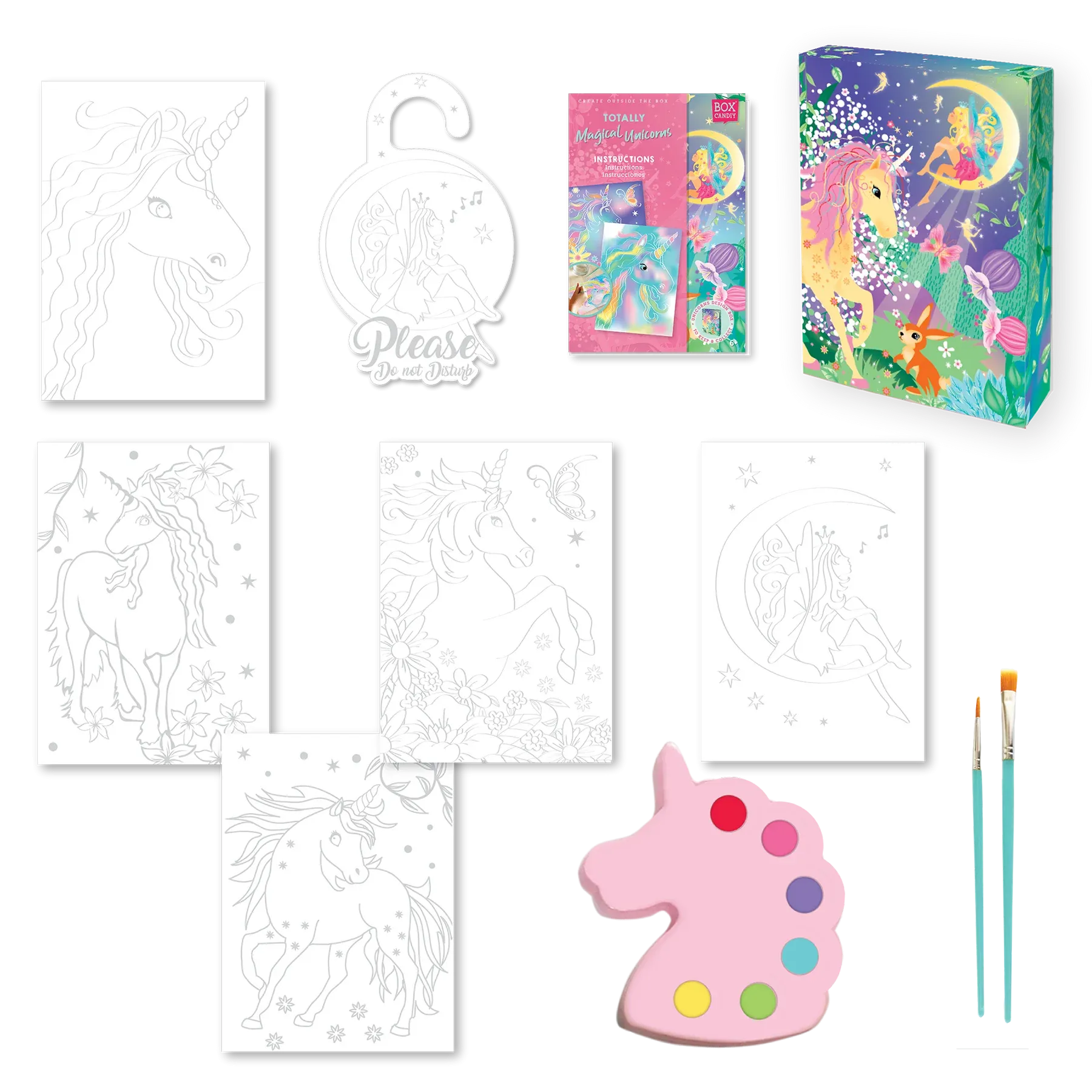Box Candiy Totally Magical Unicorns Watercolour Art Set
