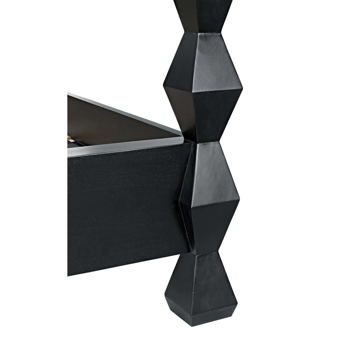 Brancusi Bed, Eastern King, Hand Rubbed Black