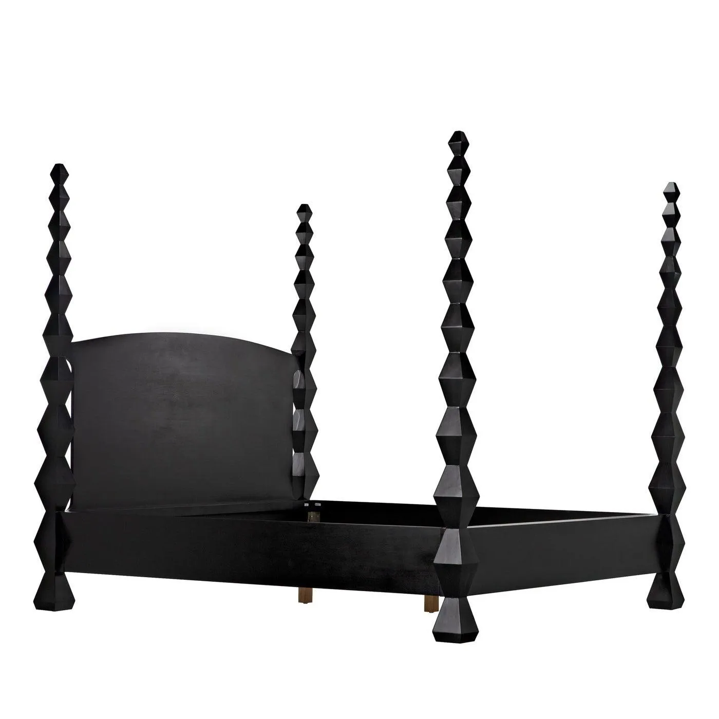Brancusi Bed, Eastern King, Hand Rubbed Black