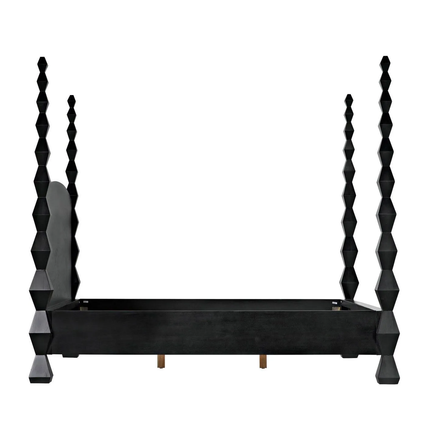 Brancusi Bed, Eastern King, Hand Rubbed Black