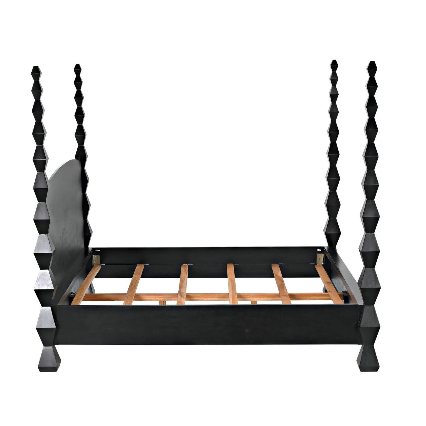 Brancusi Bed, Eastern King, Hand Rubbed Black