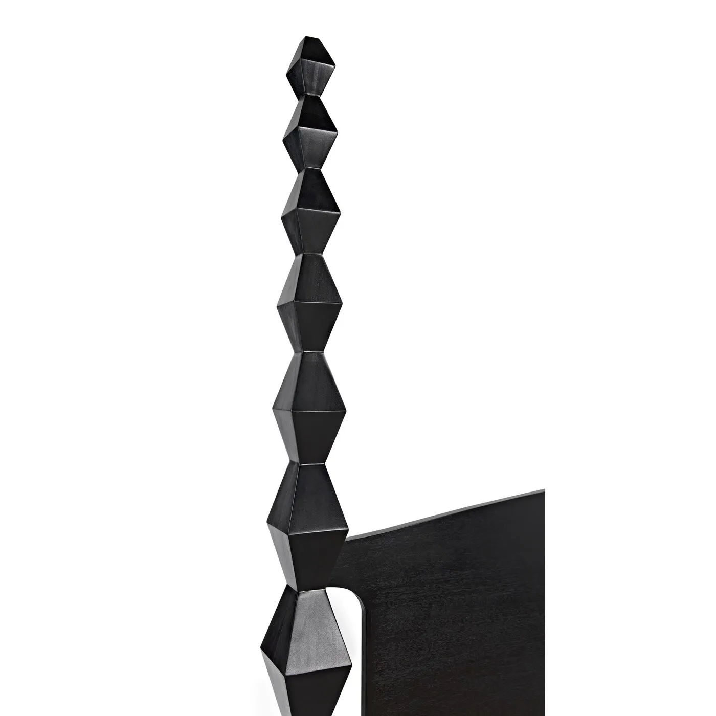 Brancusi Bed, Eastern King, Hand Rubbed Black