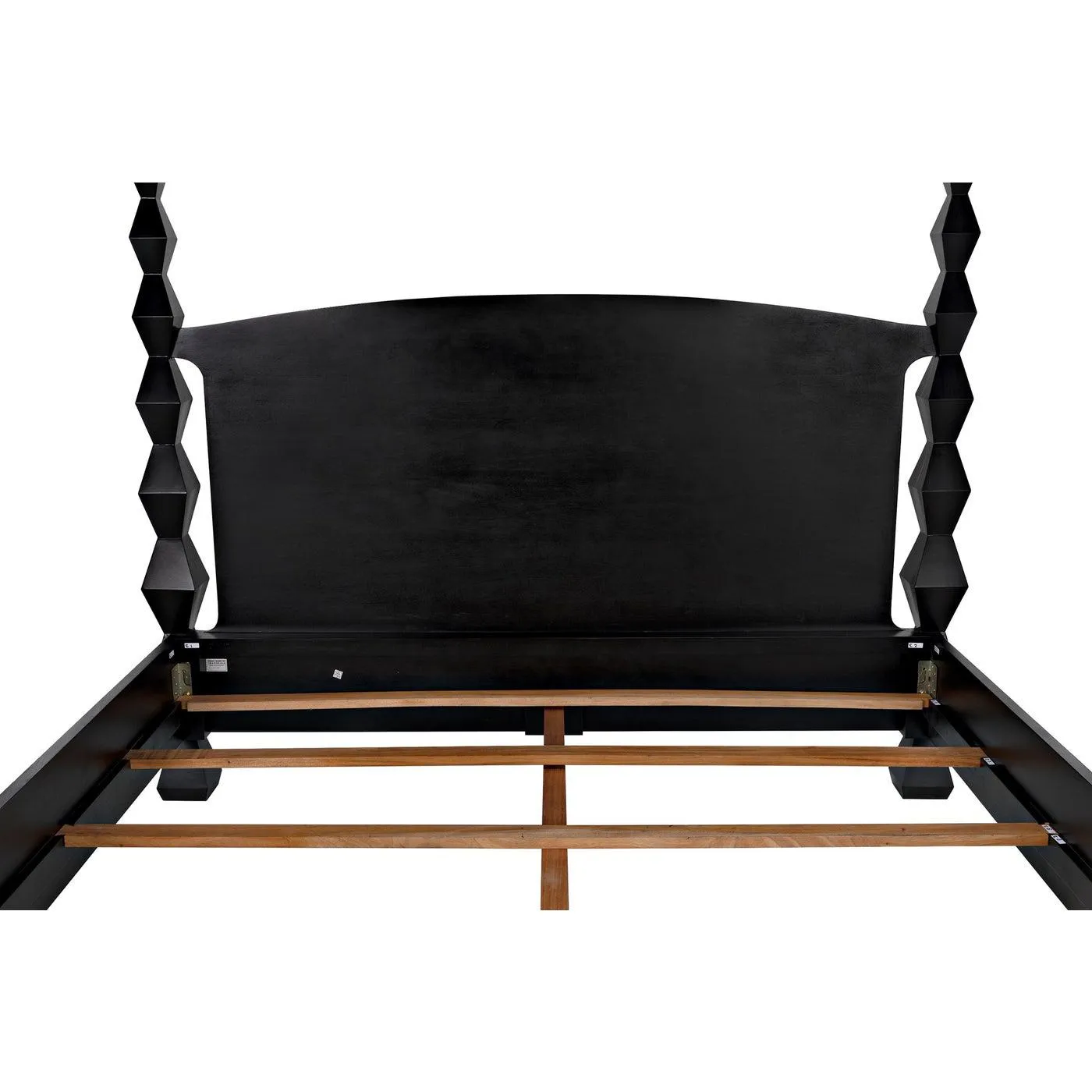 Brancusi Bed, Eastern King, Hand Rubbed Black