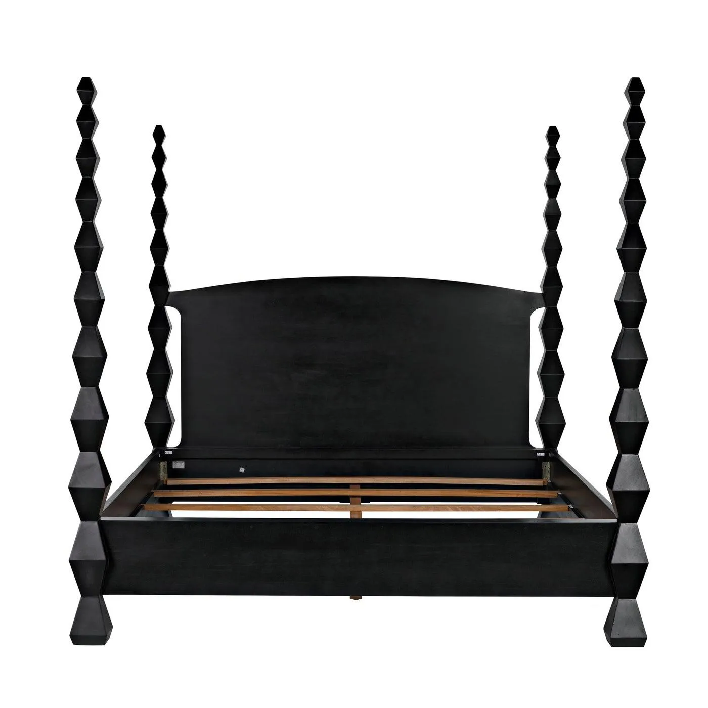 Brancusi Bed, Eastern King, Hand Rubbed Black
