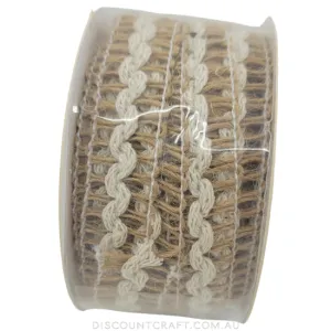 Burlap Trim Rolls 2m - White Trim Design