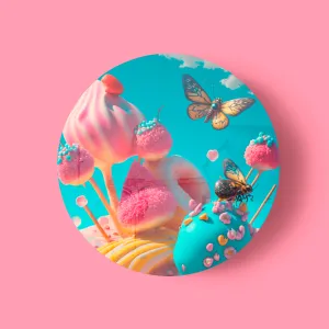 Butterflies in Candyland Immersive Crystal Acrylic Glass