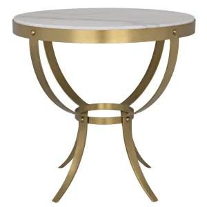 Byron Side Table, Antique Brass