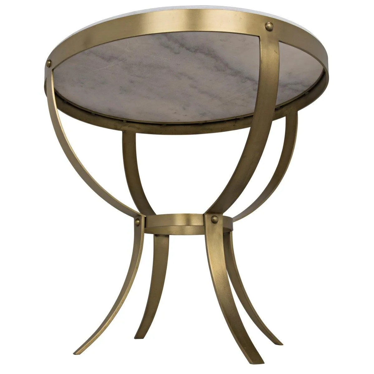 Byron Side Table, Antique Brass