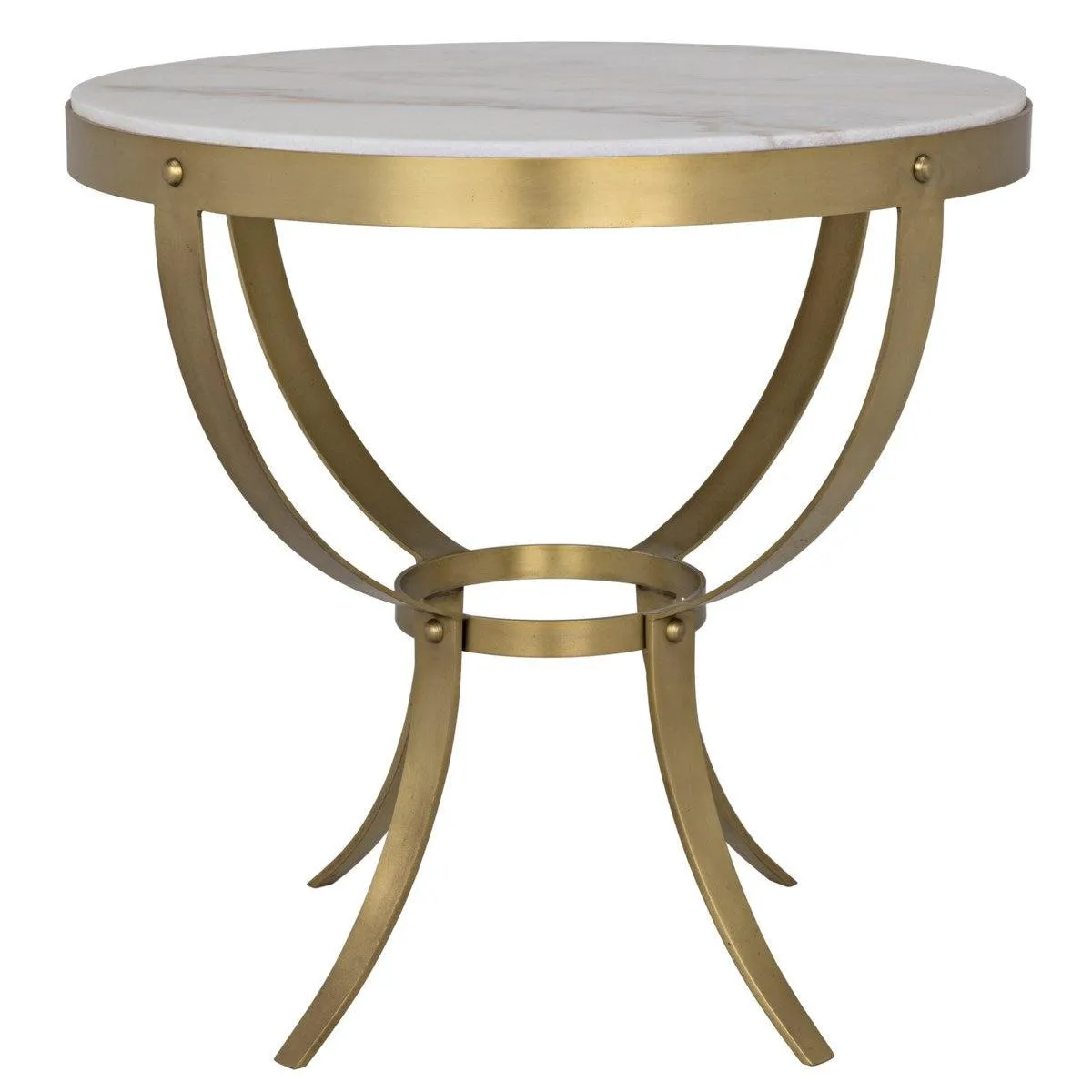 Byron Side Table, Antique Brass