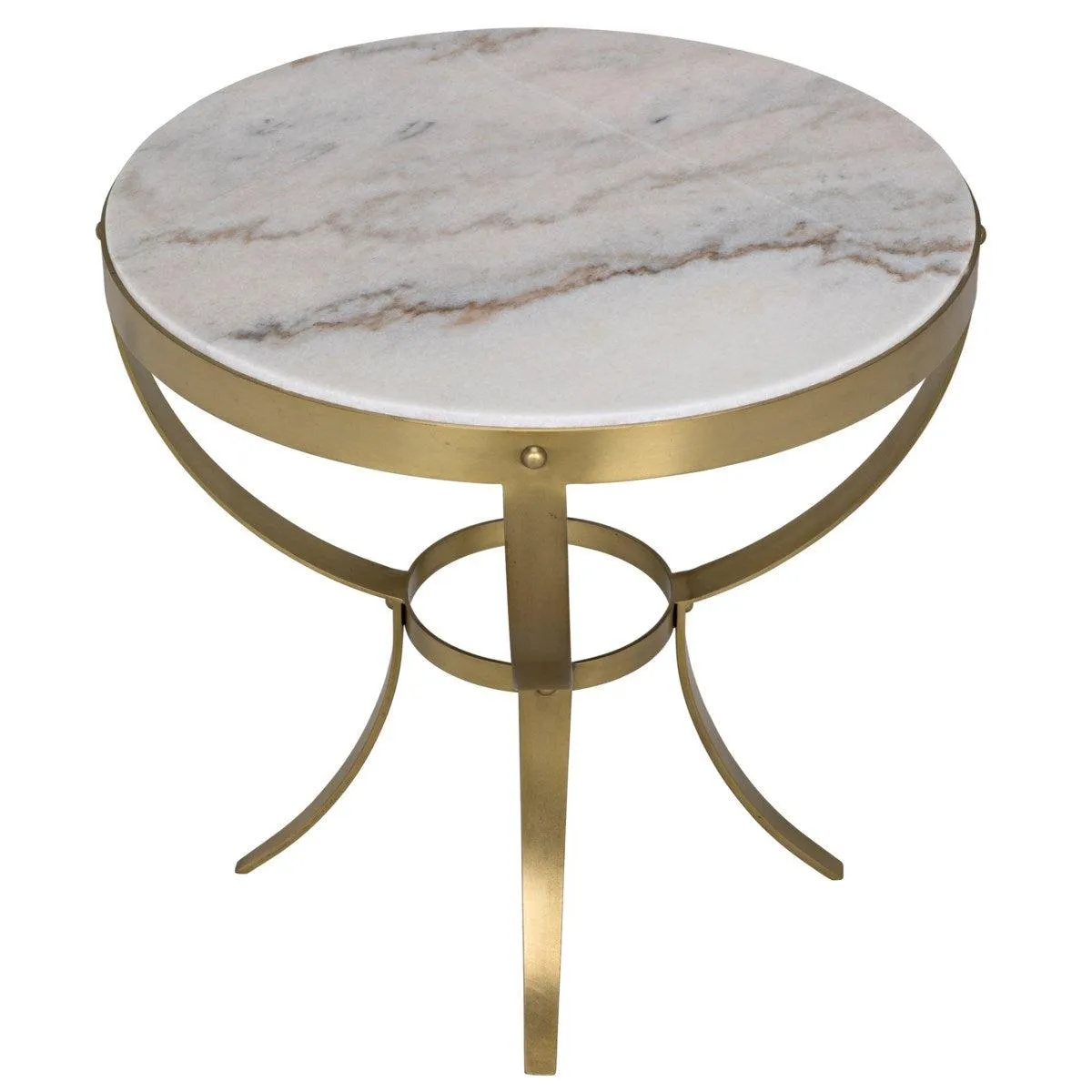 Byron Side Table, Antique Brass