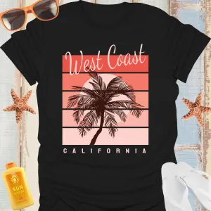 California Dream Sunset Palm Tree Retro T-Shirt