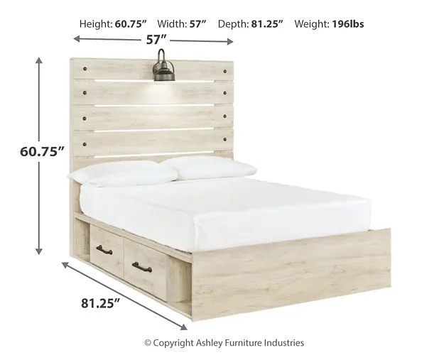 Cambeck  Panel Bed With 2 Storage Drawers