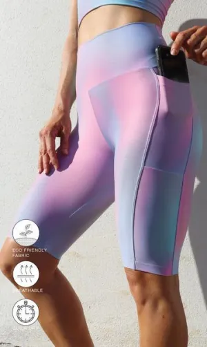 Candy Skies Eco Biker Shorts with Pockets