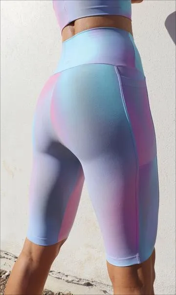 Candy Skies Eco Biker Shorts with Pockets