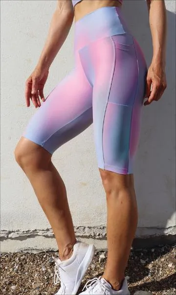 Candy Skies Eco Biker Shorts with Pockets