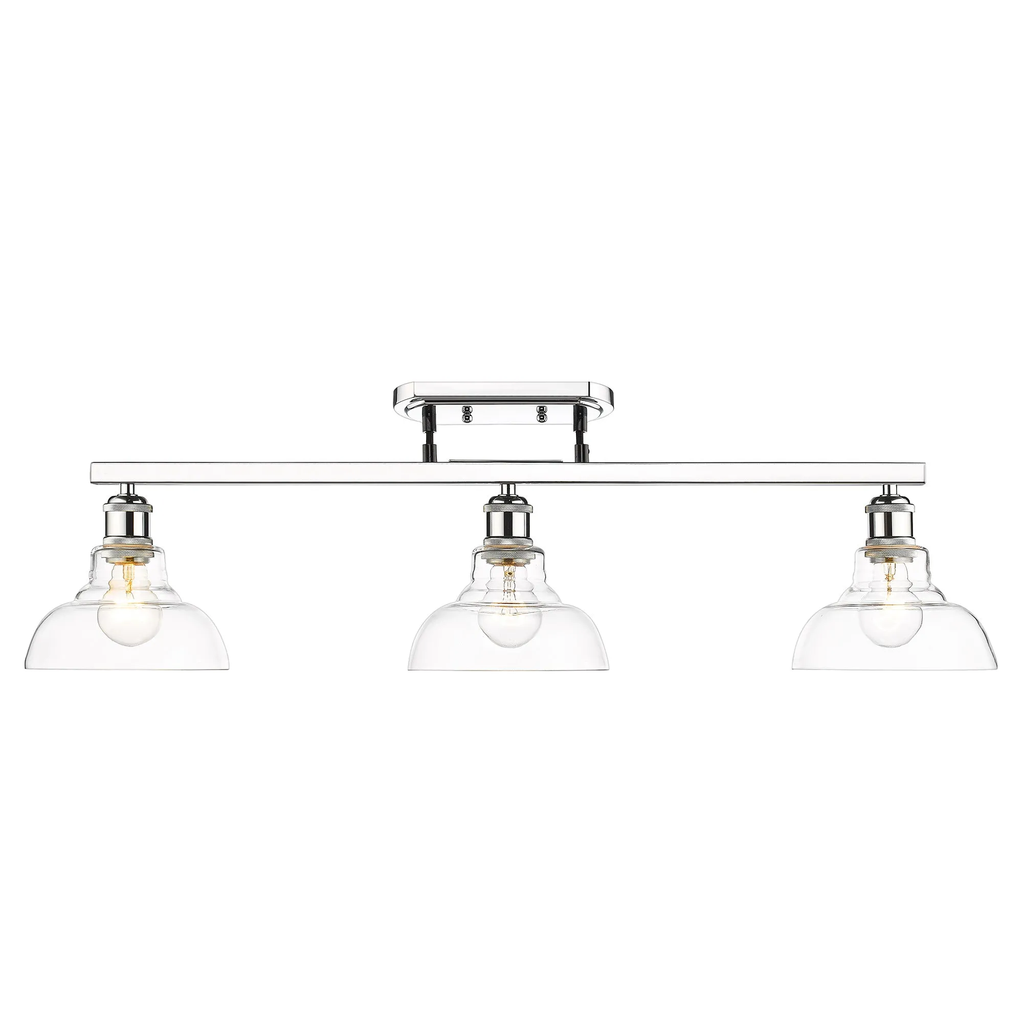 Carver 3-Light Semi-Flush in Chrome