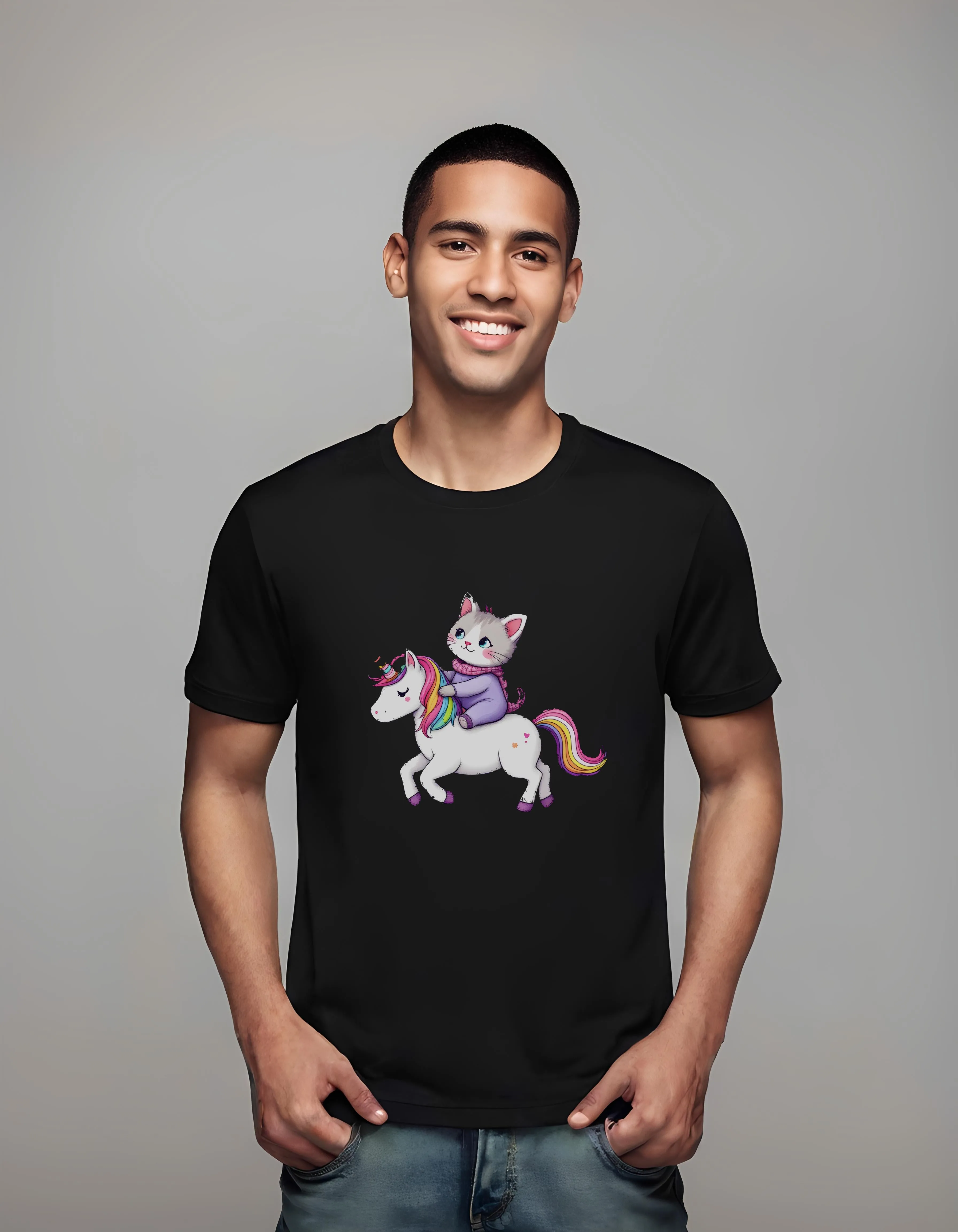 Cat and Unicorn Adventure | Classic T-Shirt (Unisex)