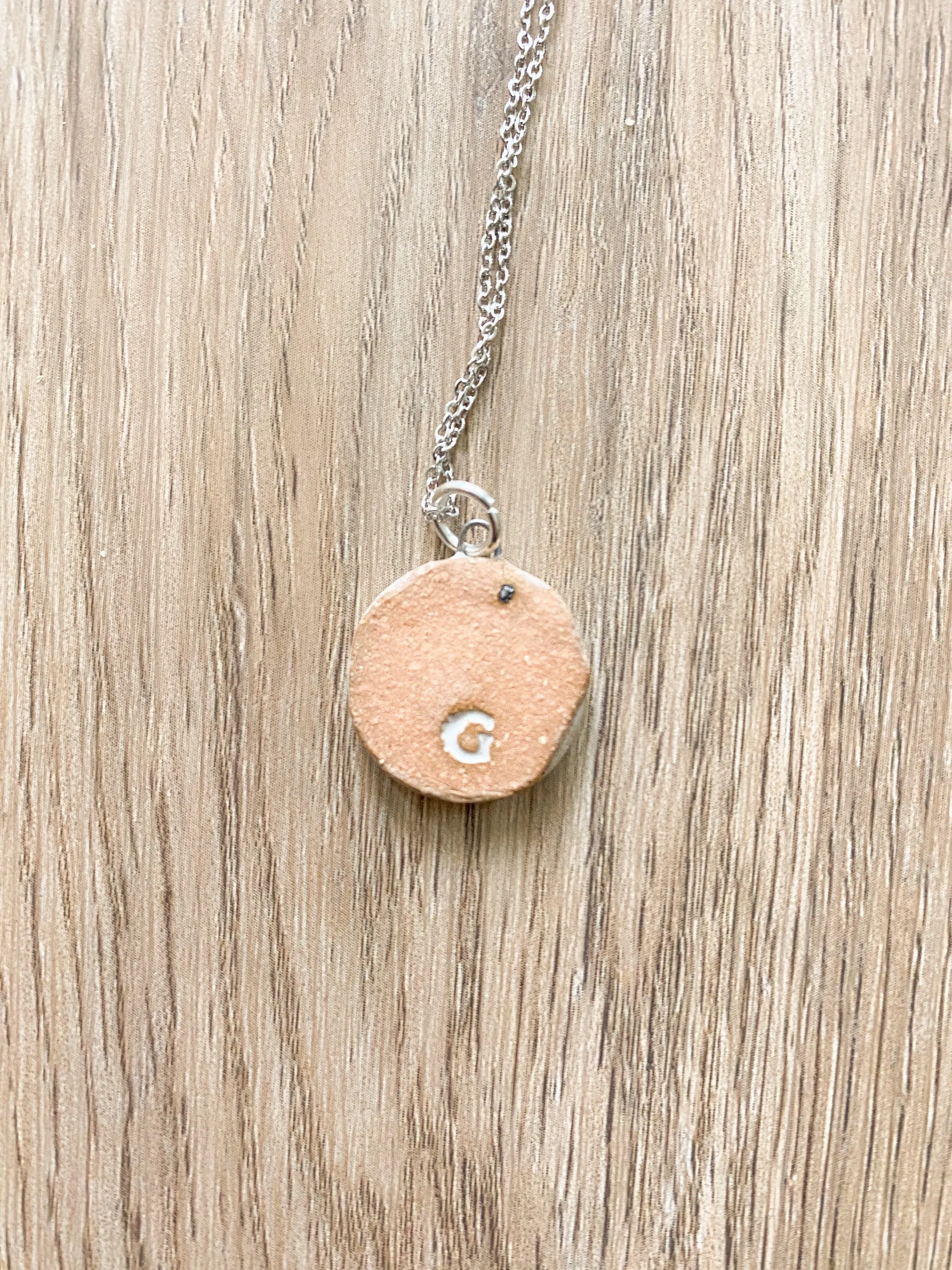 Ceramic Pendant Necklace - Bulrush
