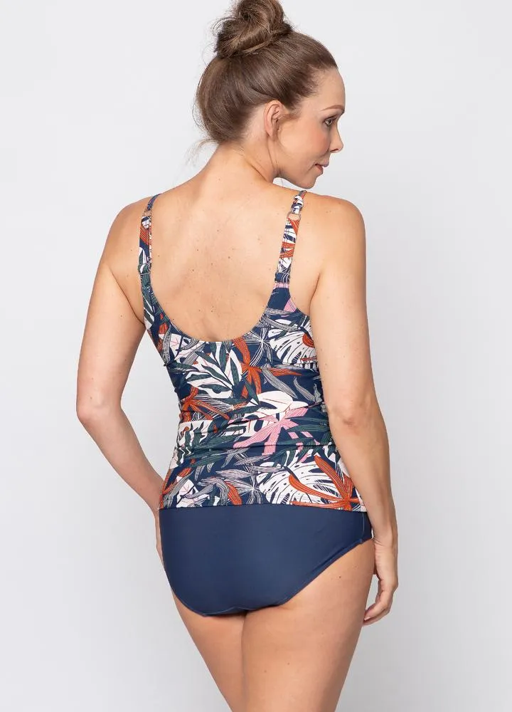 Chlorine Resistant Tummy Control Tankini - Tropical Palm